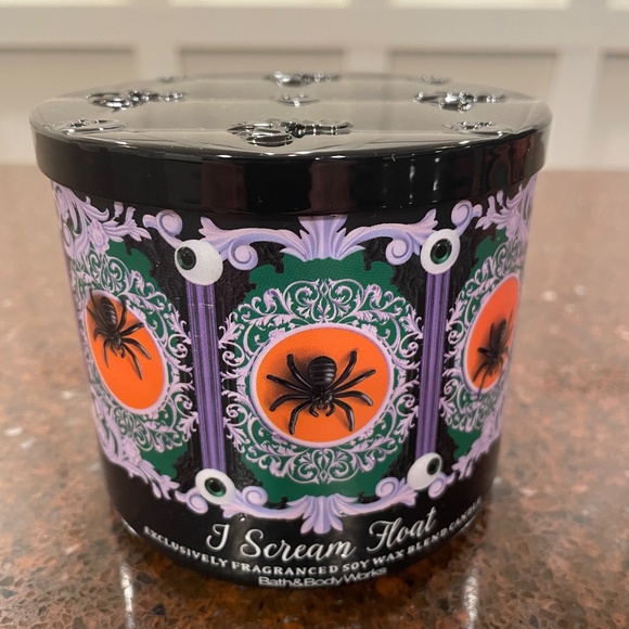 Bath & Body Works Set of 2 Halloween 3-Wick Candles-NEW—Decorative Lids - Picture 2 of 5
